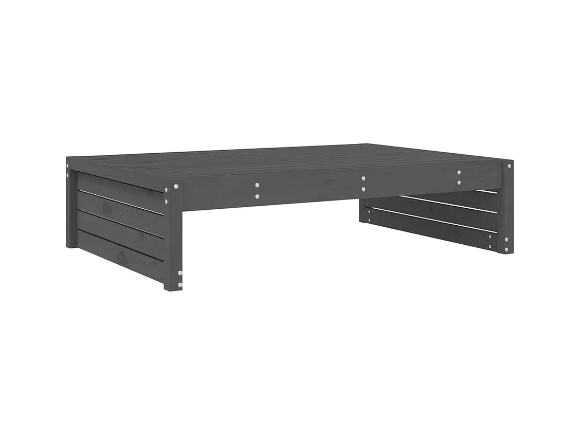 Bawnboy  Repose-pied de jardin 120x80 cm gris bois de pin massif