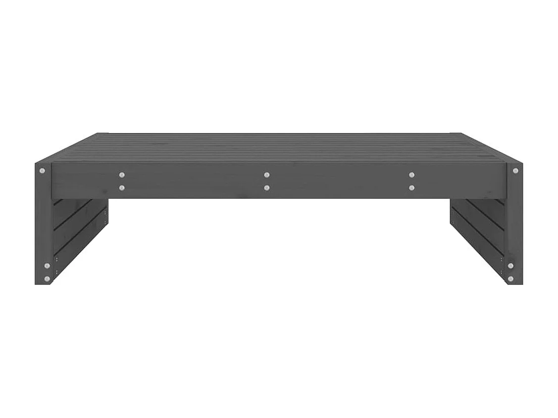 Bawnboy  Repose-pied de jardin 120x80 cm gris bois de pin massif