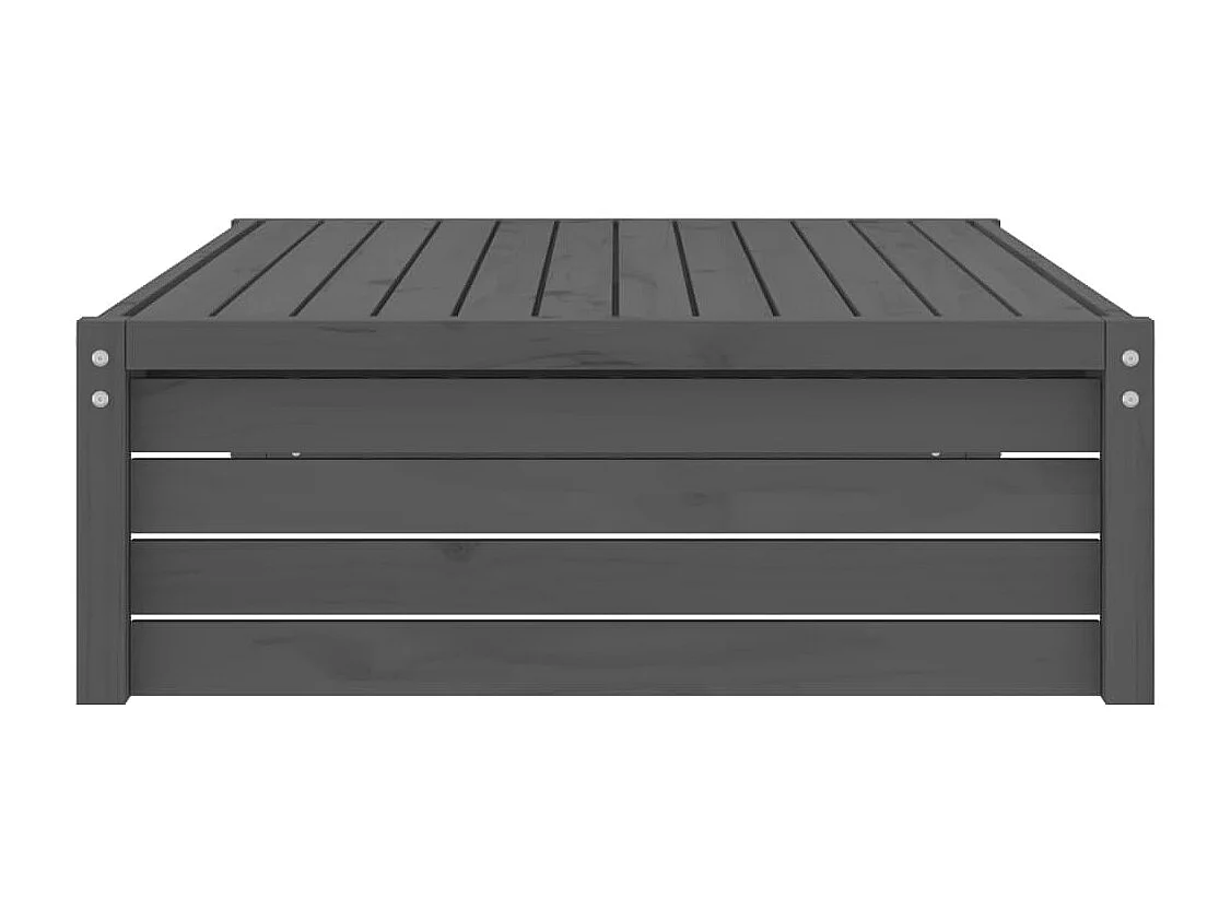 Bawnboy  Repose-pied de jardin 120x80 cm gris bois de pin massif