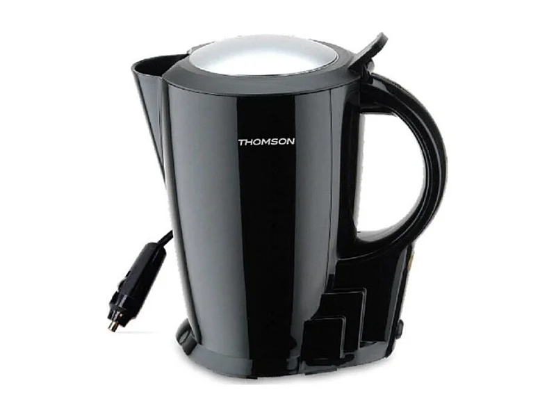 Bouilloire 12V Thomson 1.3L avec Câble Renforcé et Fusible - Acier Inoxydable - Fonction Maintien au Chaud