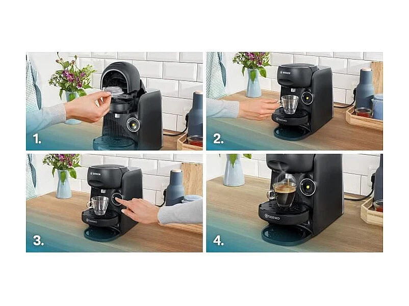 Machine a café - BOSCH - TAS16B2 - Tassimo Finesse - 1400 W - 0,7 L - Noir