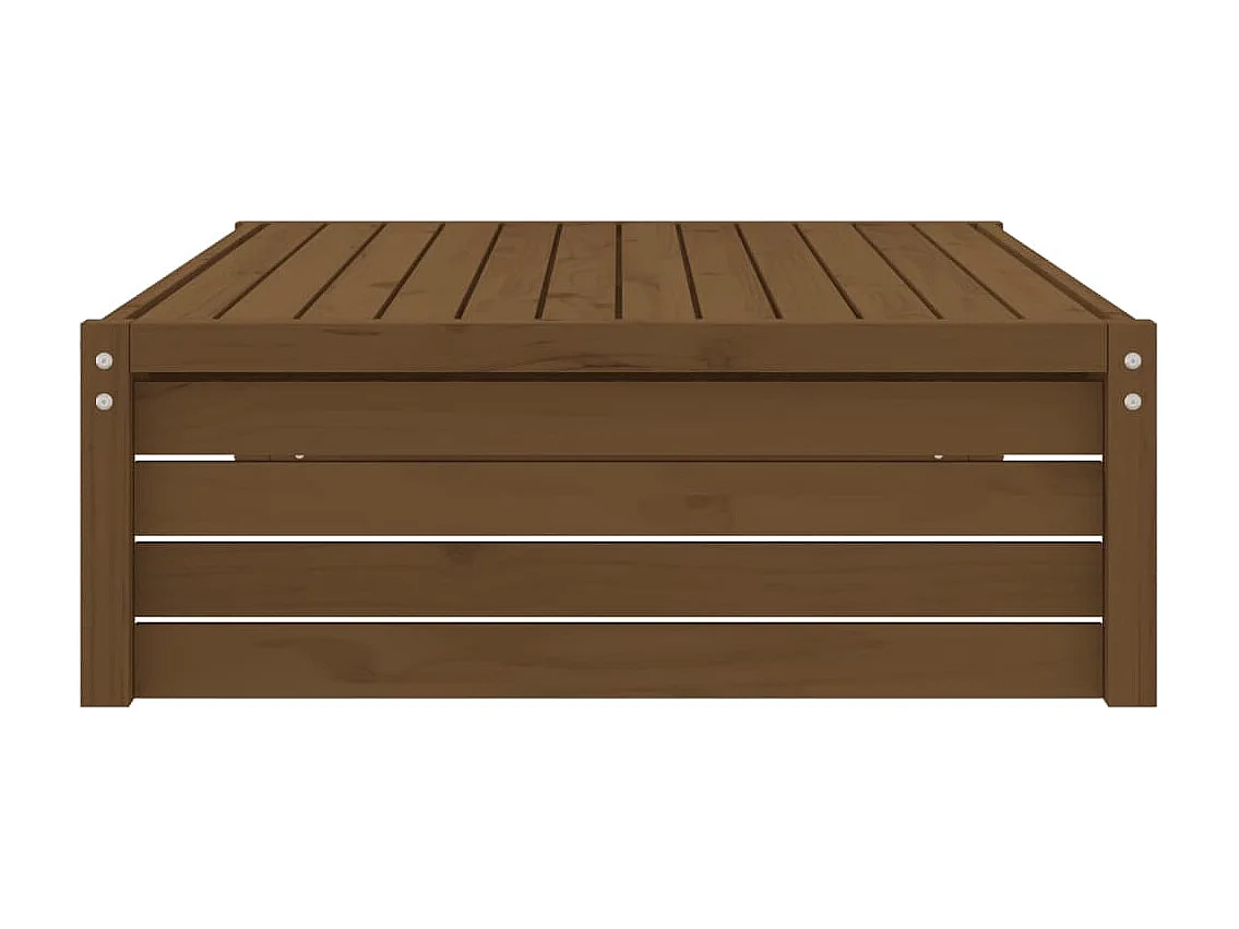 Bawnboy  Taburete de jardín madera maciza de pino marrón miel 120x80 cm