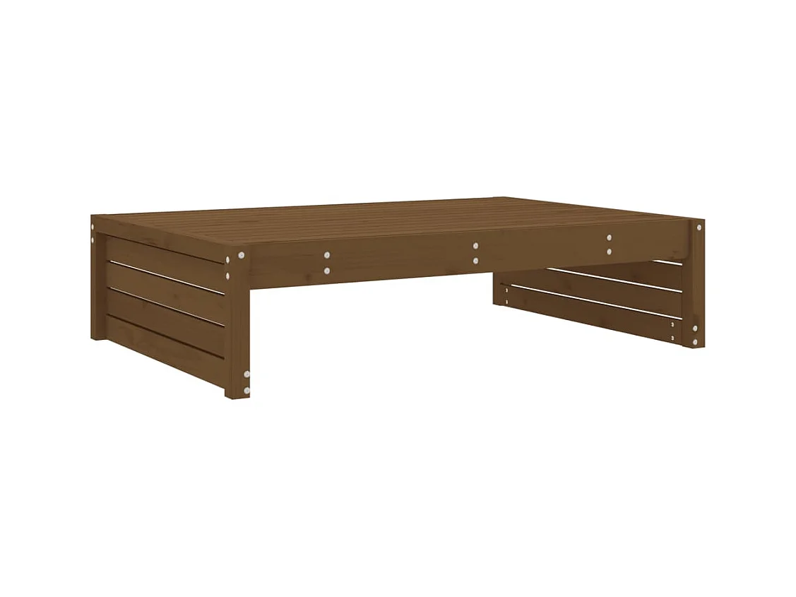 Bawnboy  Repose-pied de jardin 120x80 cm marron miel bois de pin massif