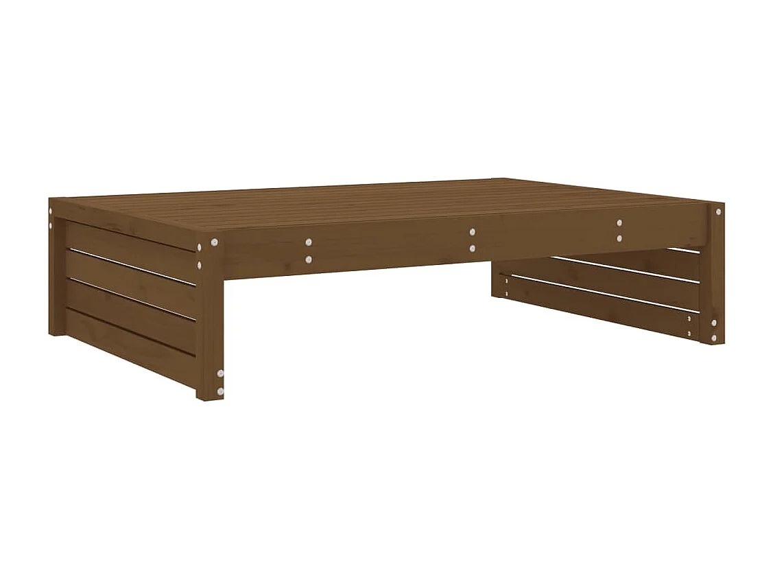 Bawnboy  Repose-pied de jardin 120x80 cm marron miel bois de pin massif