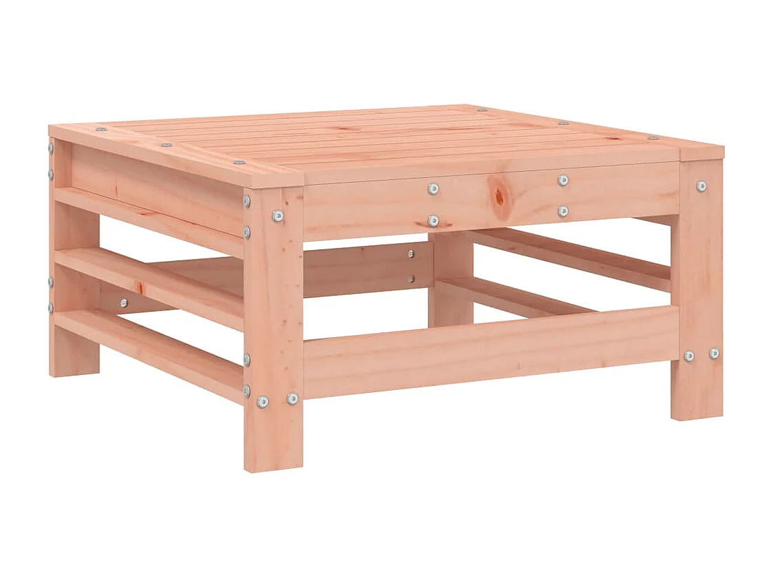 Livan  Repose-pied de jardin avec coussin bois massif douglas