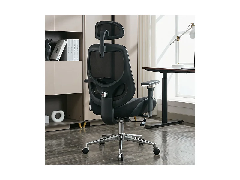 Ergonomische bureaustoel - Stof - Belasting 230kg - Kantelbaar draaibaar - armsteunen hoofdsteun verstelbare lendensteun