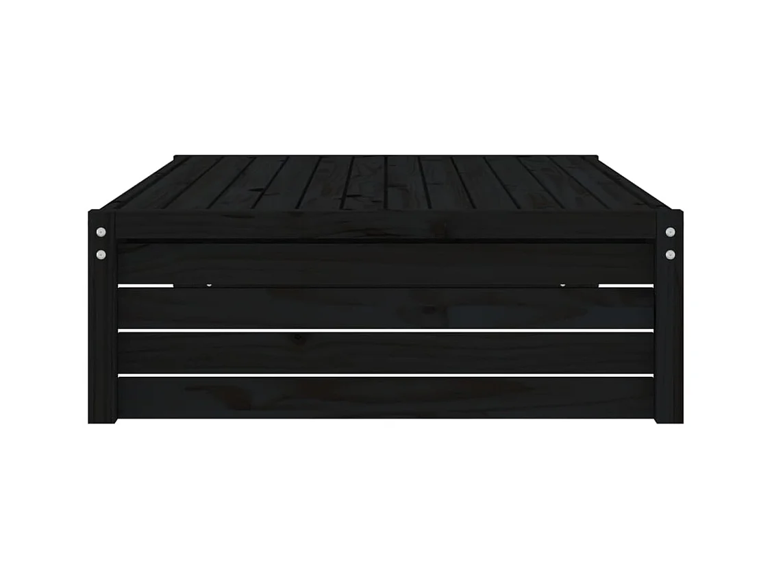 Bawnboy  Taburete de jardín madera maciza de pino negro 120x80 cm