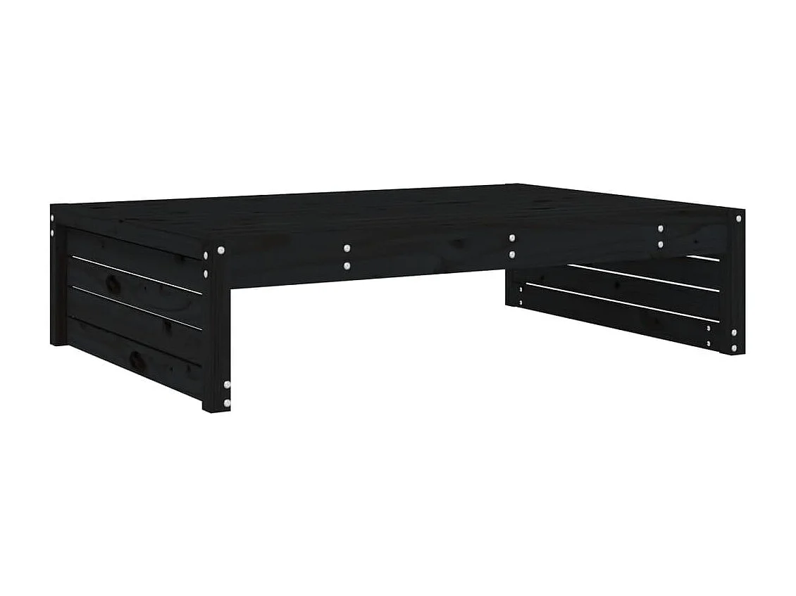 Bawnboy  Taburete de jardín madera maciza de pino negro 120x80 cm