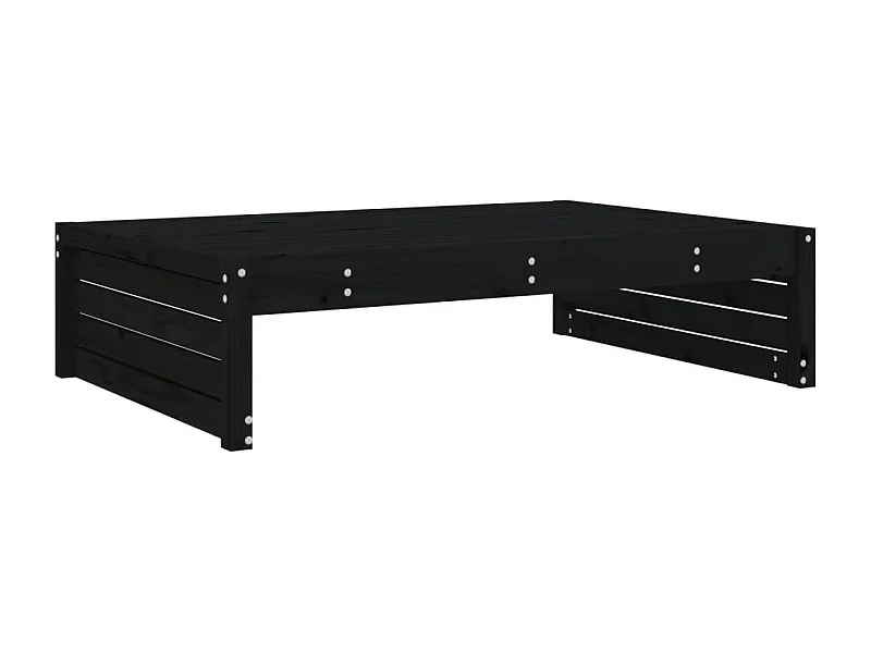 Bawnboy  Tuinvoetenbank 120x80 cm massief grenenhout zwart