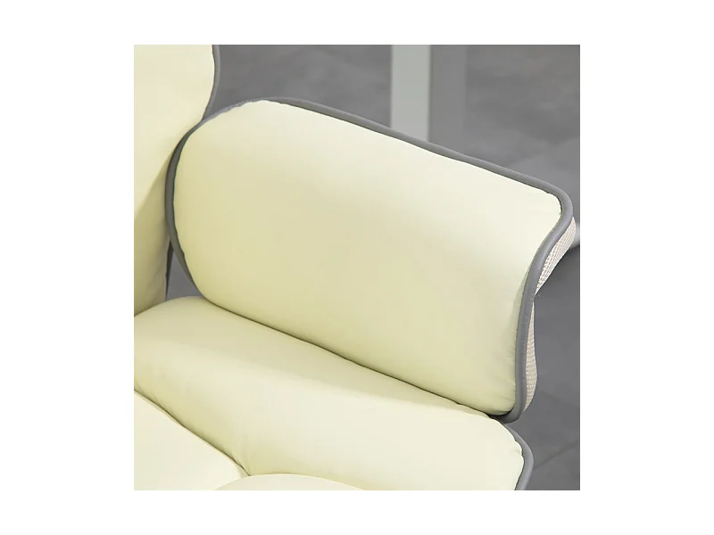 Chaise de bureau inclinable - hauteur réglable - avec 5 roulettes - ergonomique - 76x80x118/124cm