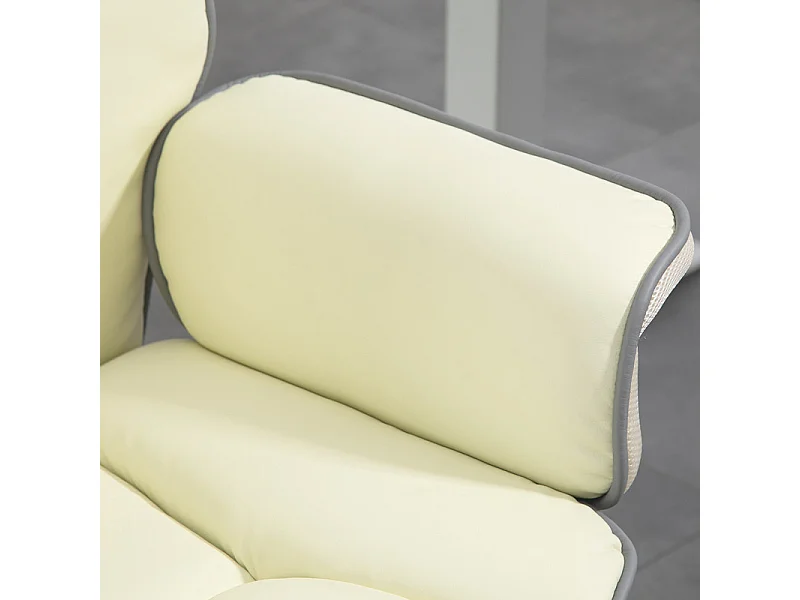 Chaise de bureau inclinable - hauteur réglable - avec 5 roulettes - ergonomique - 76x80x118/124cm