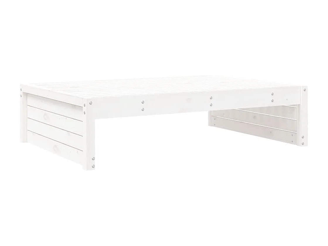 Prolenta Premium -  Repose-pied de jardin 120x80 cm blanc bois de pin massif