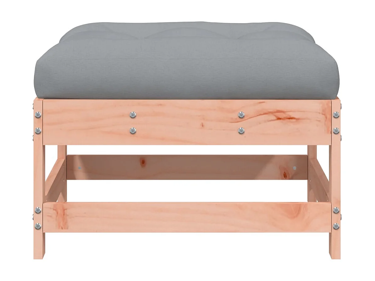 Ezra  Taburete de jardín con cojín madera maciza de abeto de Douglas