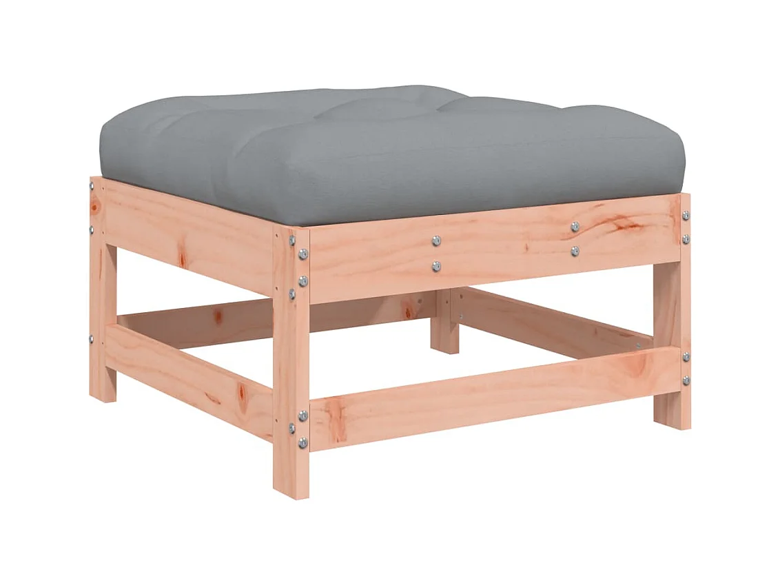 Ezra  Repose-pied de jardin avec coussin bois massif douglas