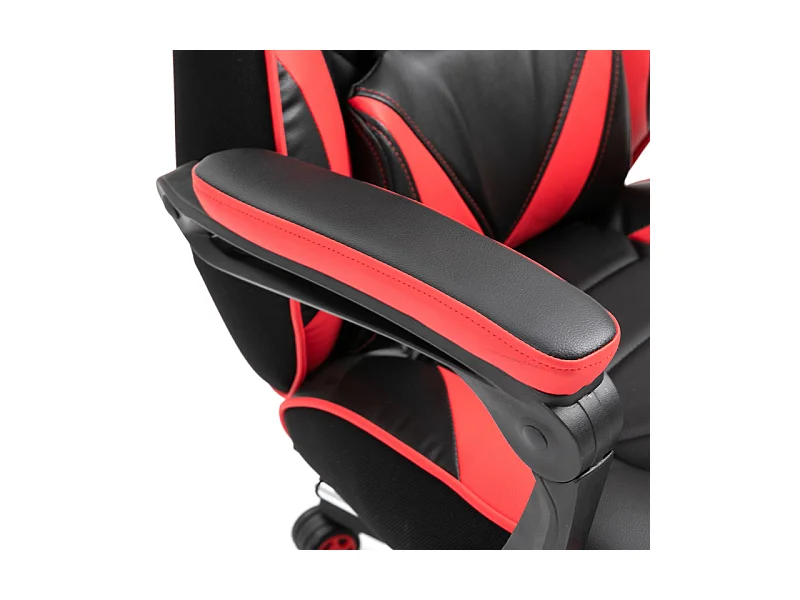 Chaise de bureau ergonomique en simili - inclinable pivotant réglable - avec repose-pieds rétractable - 65x70x118,5/128,5cm