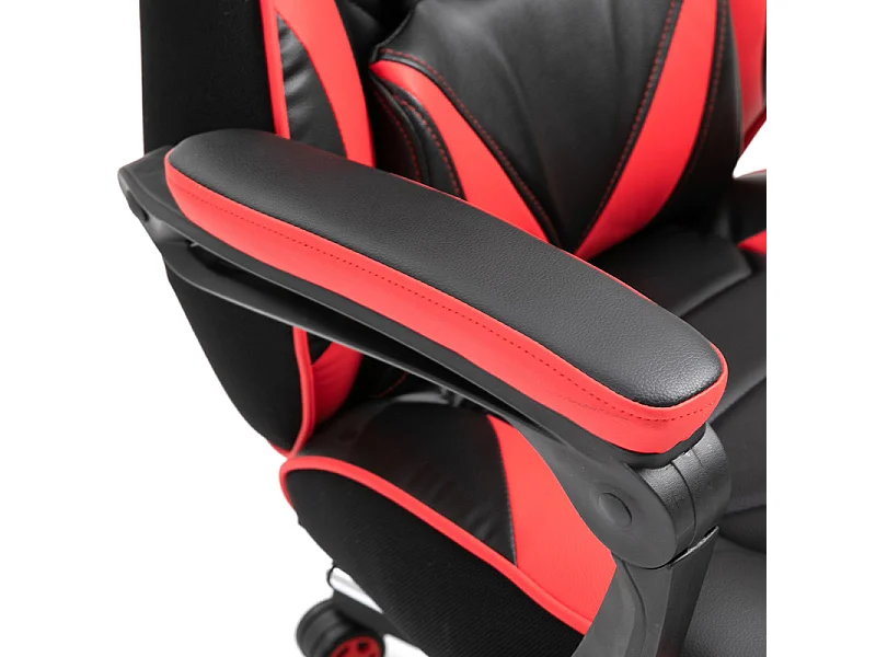 Chaise de bureau ergonomique en simili - inclinable pivotant réglable - avec repose-pieds rétractable - 65x70x118,5/128,5cm