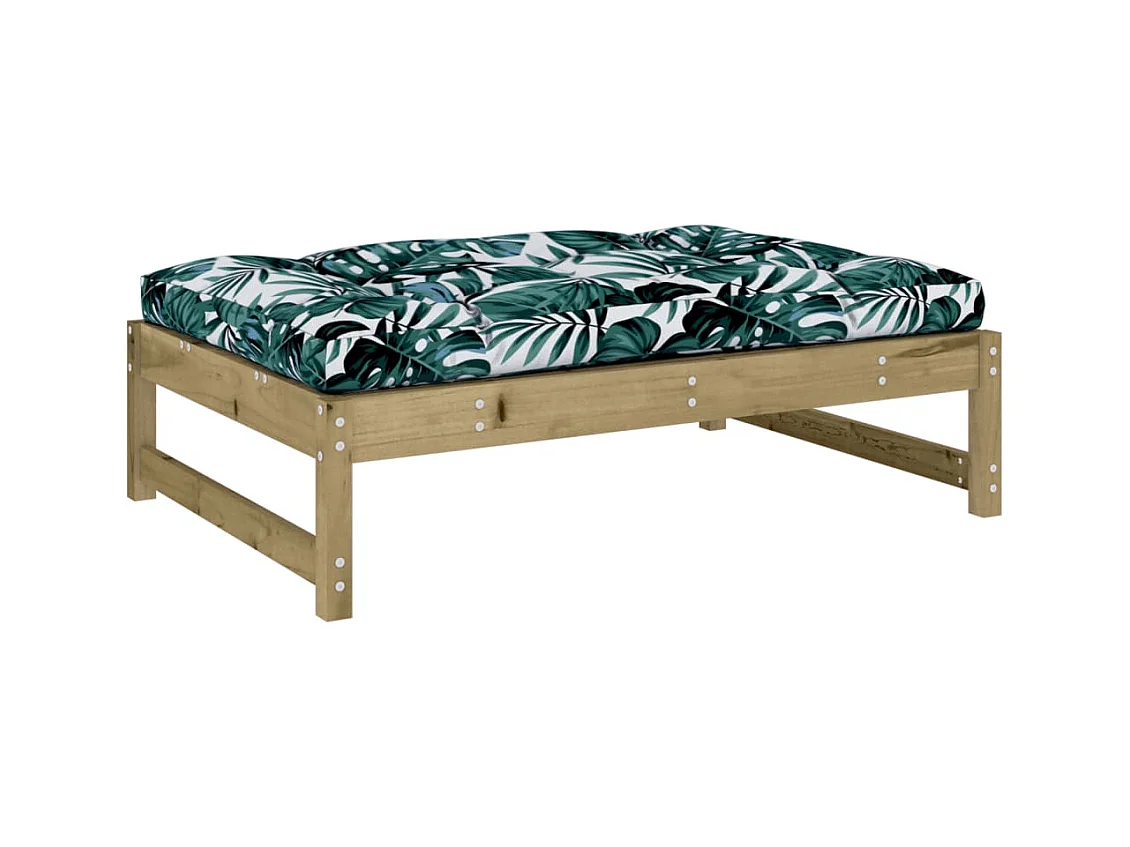 Helyndra  Repose-pied de jardin 120x80 cm bois de pin imprégné