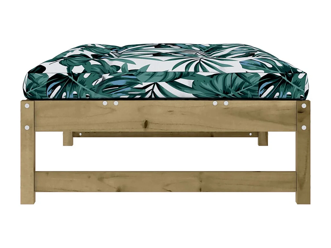 Helyndra  Taburete de jardín madera de pino impregnada 120x80 cm