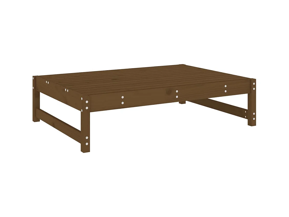 Helyndra  Taburete de jardín madera maciza de pino marrón miel 120x80 cm