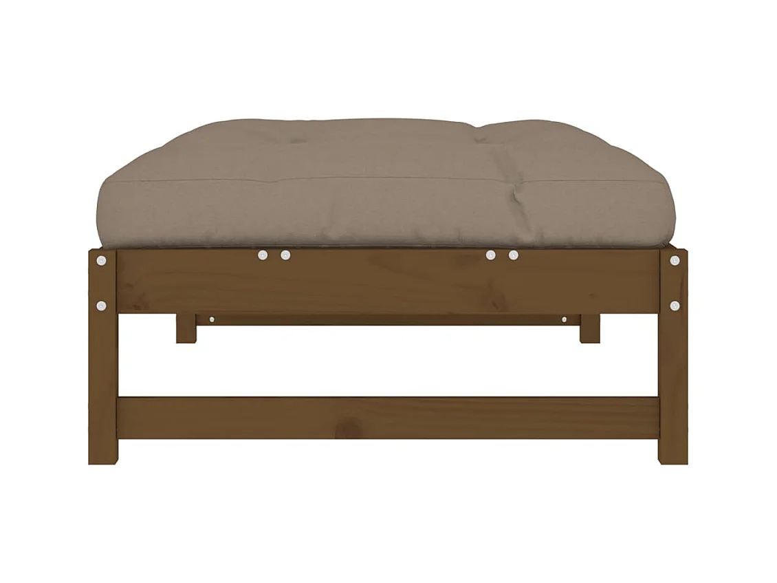 Helyndra  Taburete de jardín madera maciza de pino marrón miel 120x80 cm