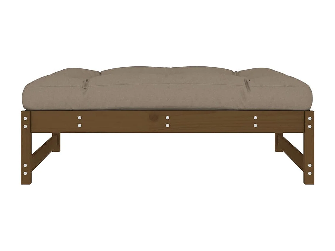 Helyndra  Taburete de jardín madera maciza de pino marrón miel 120x80 cm