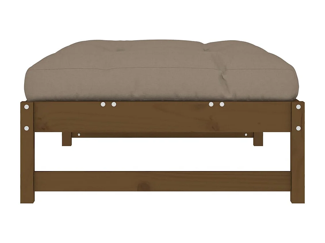 Helyndra  Taburete de jardín madera maciza de pino marrón miel 120x80 cm