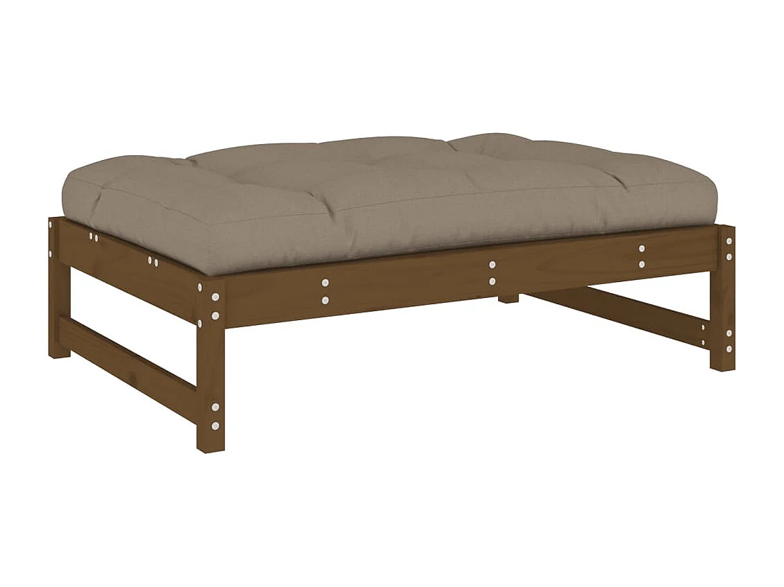 Helyndra  Taburete de jardín madera maciza de pino marrón miel 120x80 cm