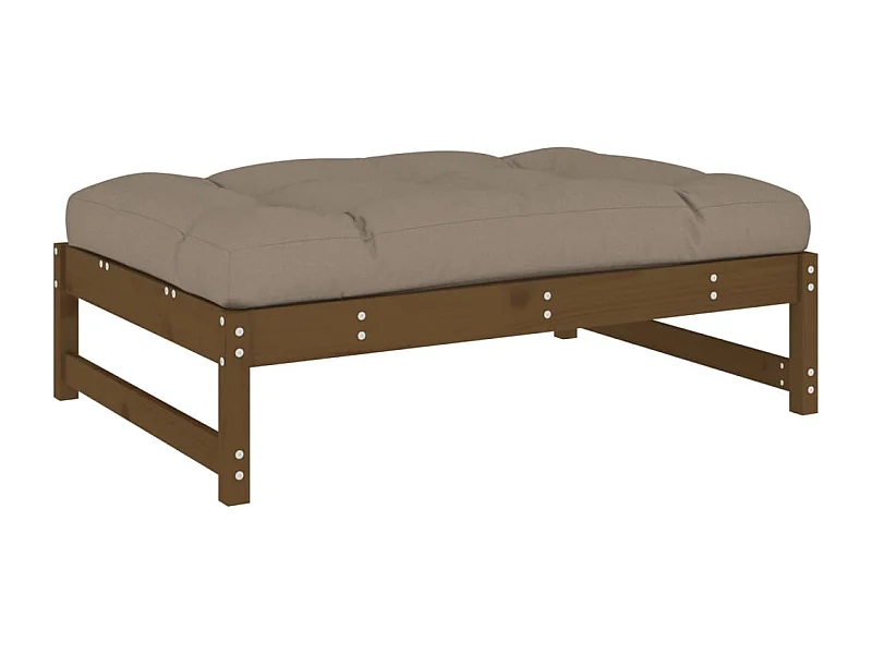 Helyndra  Repose-pied de jardin 120x80 cm marron miel bois de pin massif