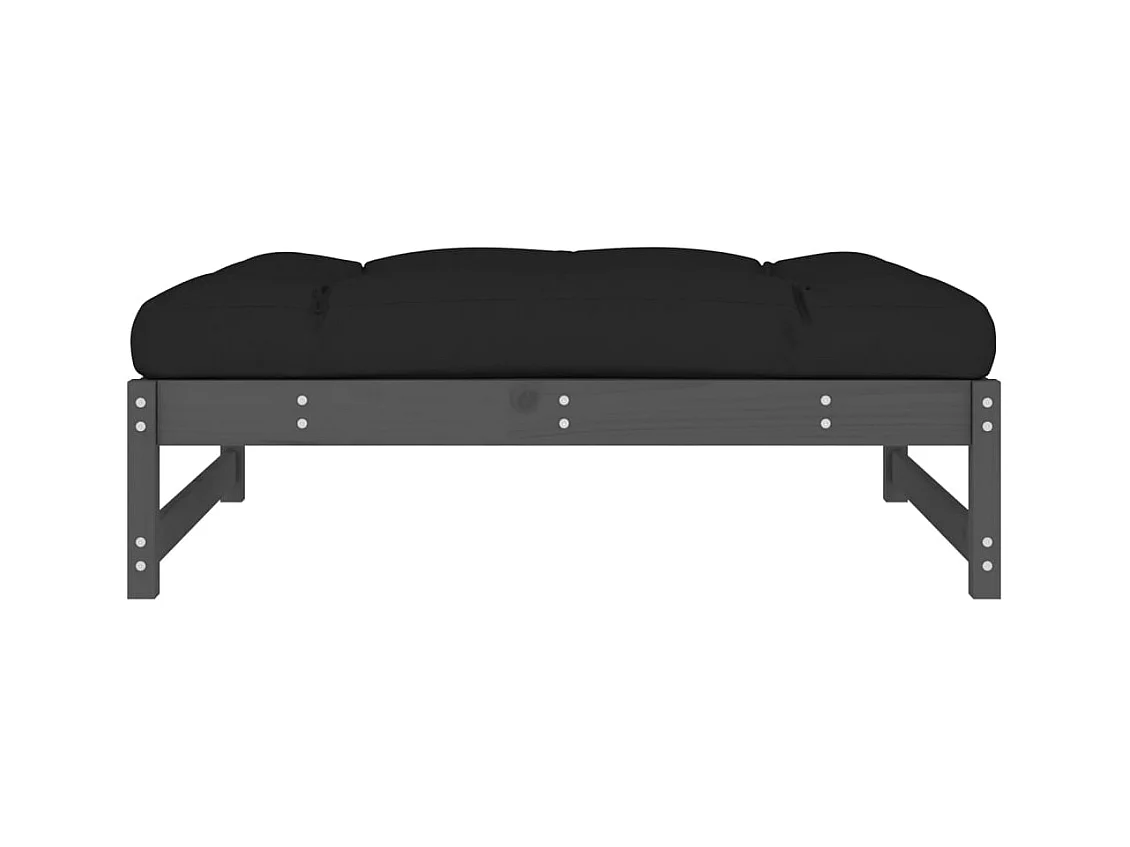 Helyndra  Tuinvoetenbank 120x80 cm massief grenenhout grijs