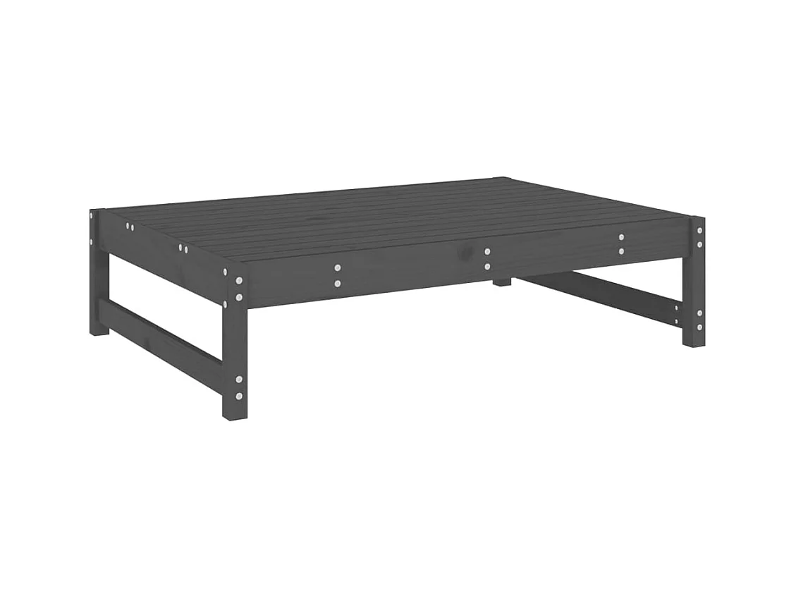 Helyndra  Repose-pied de jardin 120x80 cm gris bois de pin massif