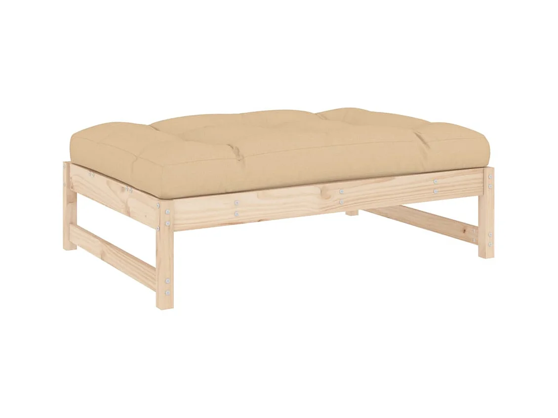 Helyndra  Taburete de jardín madera maciza de pino 120x80 cm