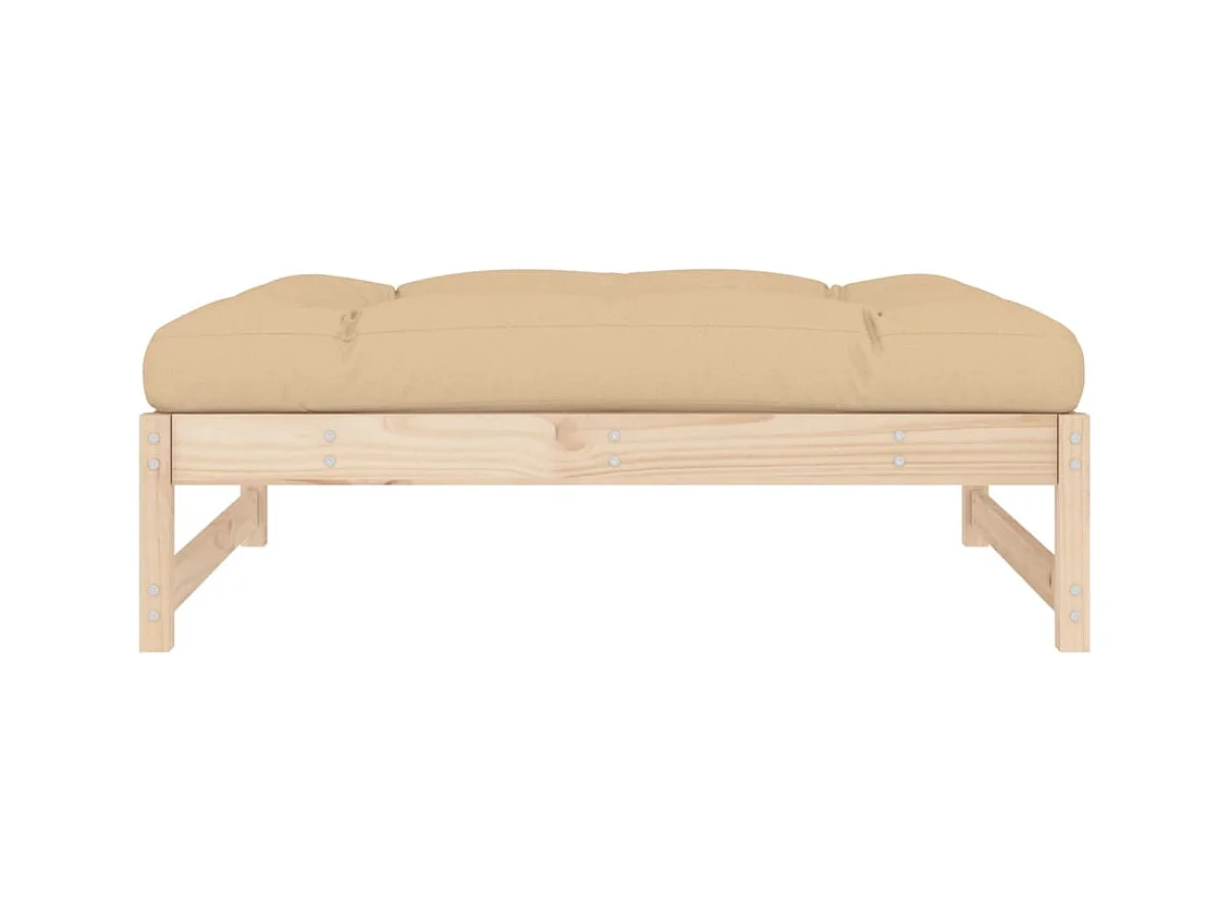 Helyndra  Taburete de jardín madera maciza de pino 120x80 cm