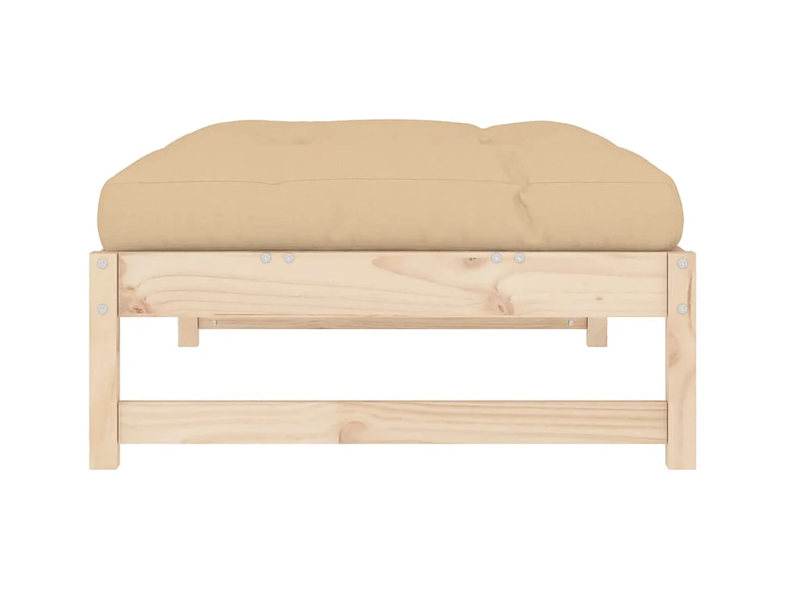 Helyndra  Taburete de jardín madera maciza de pino 120x80 cm