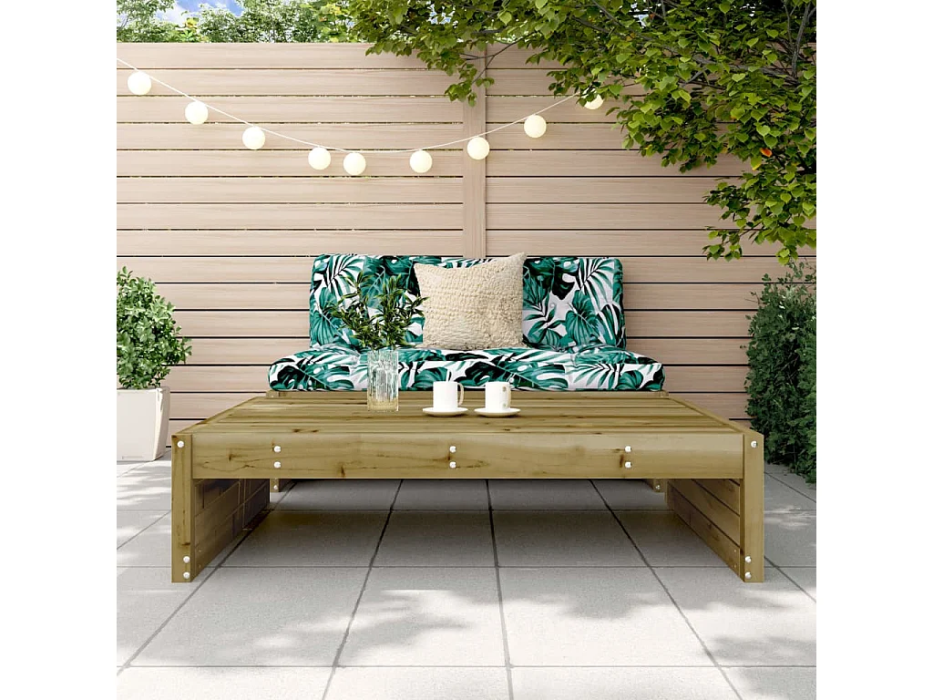 Bawnboy  Repose-pied de jardin 120x80 cm bois de pin imprégné