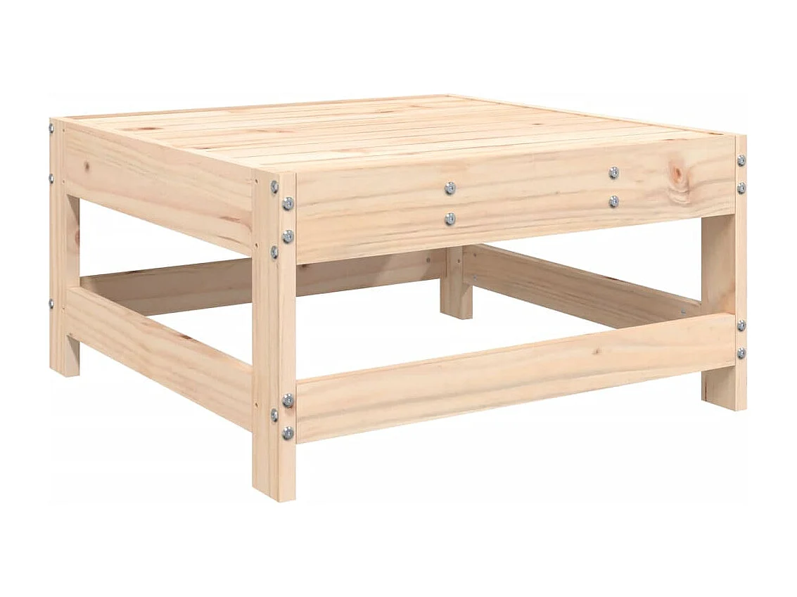 Ezra  Repose-pied de jardin avec coussin bois de pin massif