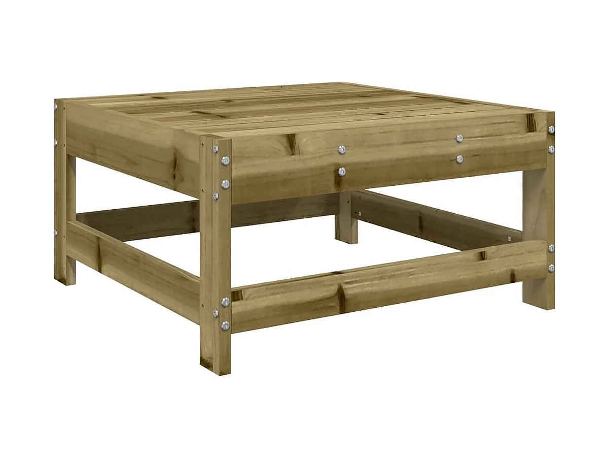 Ezra  Taburete de jardín con cojín madera de pino impregnada