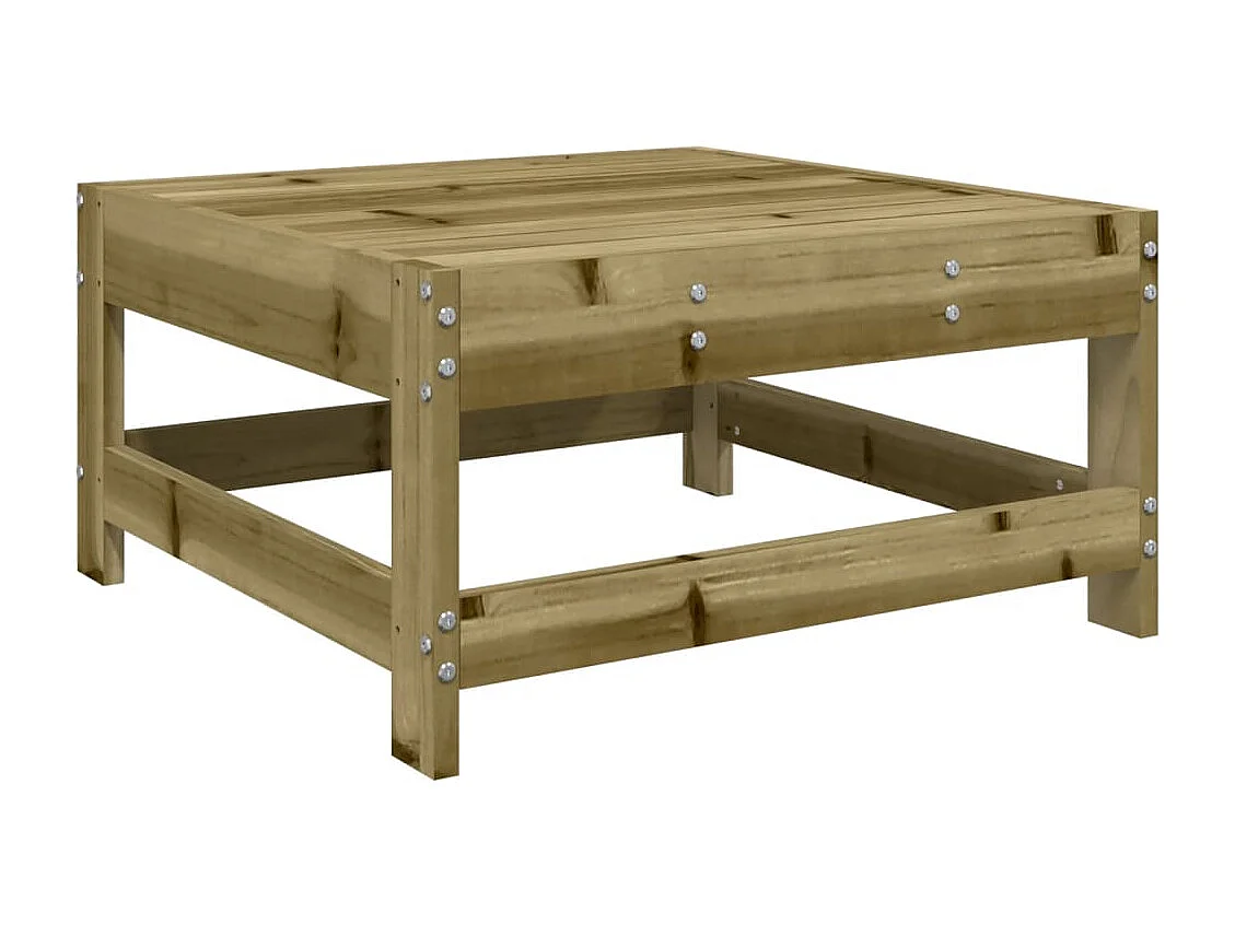 Ezra  Taburete de jardín con cojín madera de pino impregnada