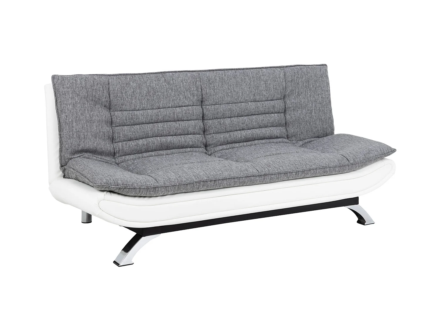 Fanny Schlafsofa in hellgrau und weissen Design.