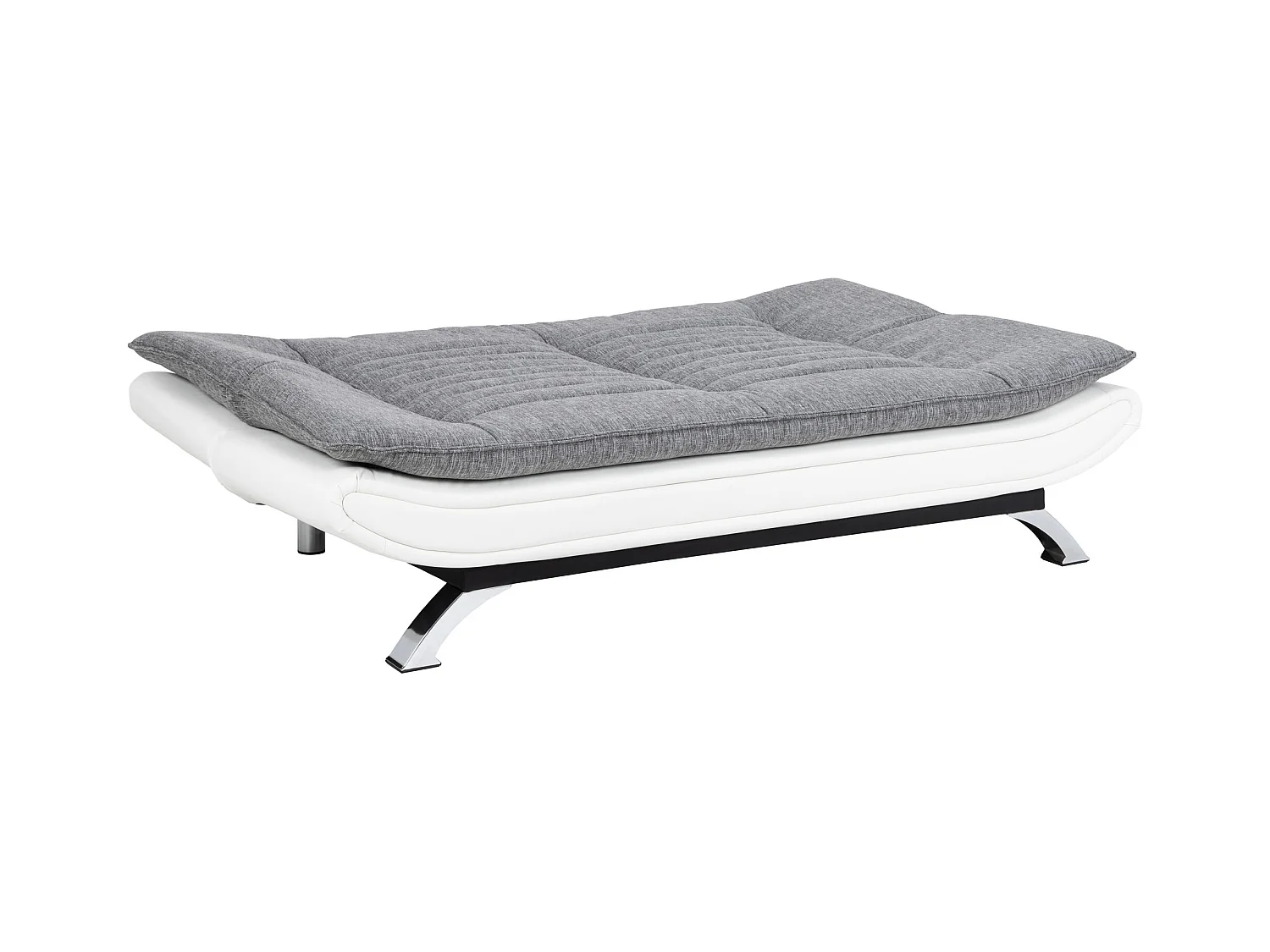 Fanny Schlafsofa in hellgrau und weissen Design.