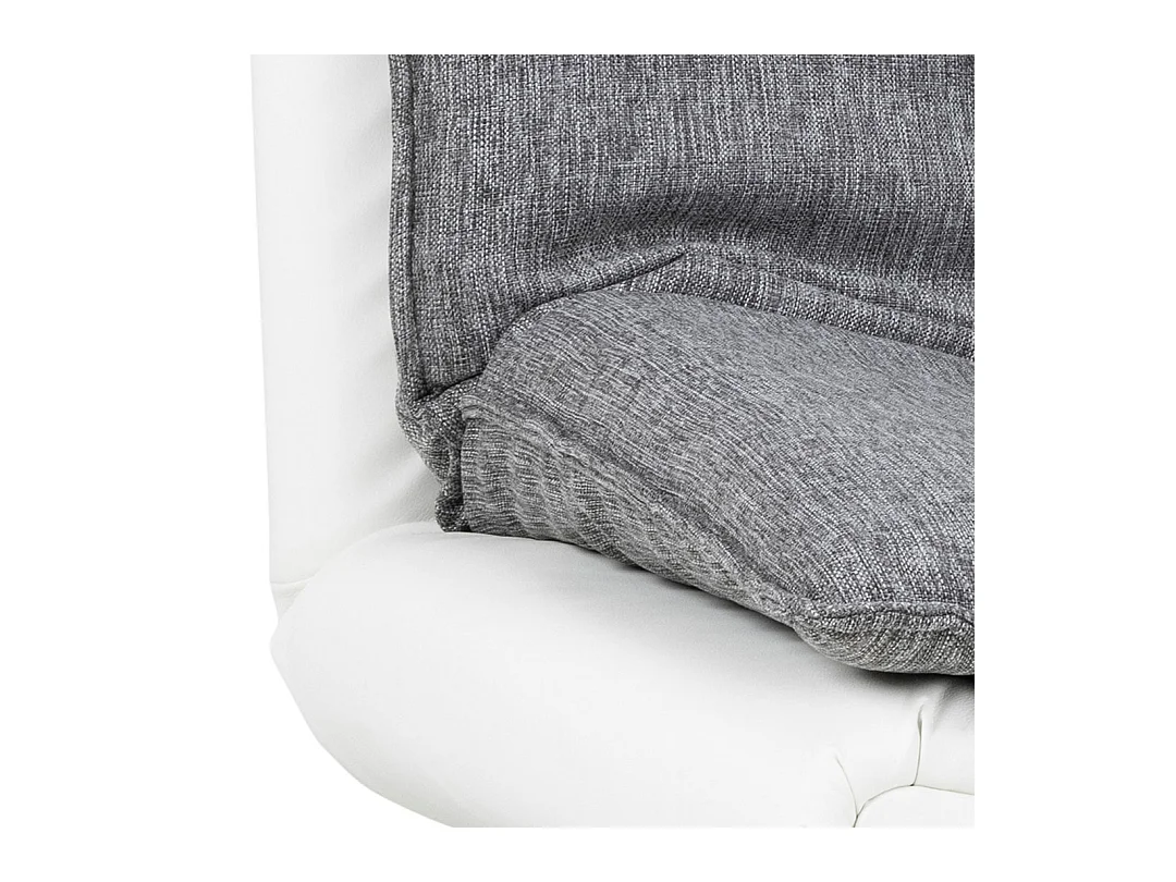 Fanny Schlafsofa in hellgrau und weissen Design.