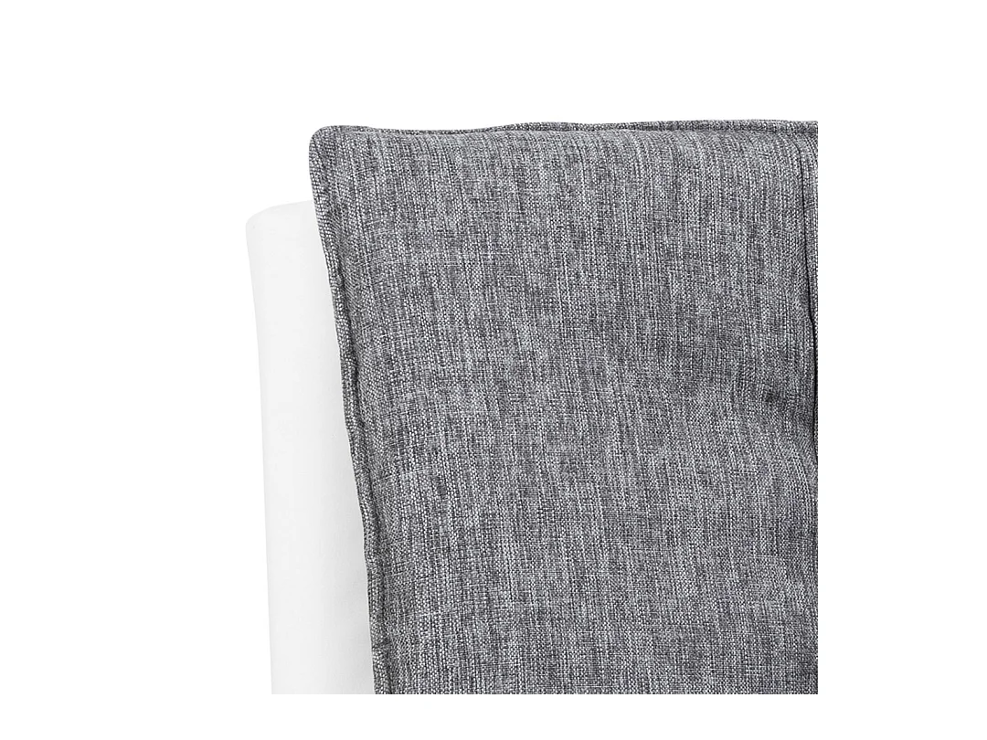 Fanny Schlafsofa in hellgrau und weissen Design.