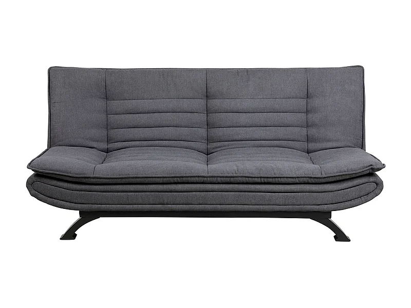 Fanny Schlafsofa dunkelgrau, Metall schwarz.