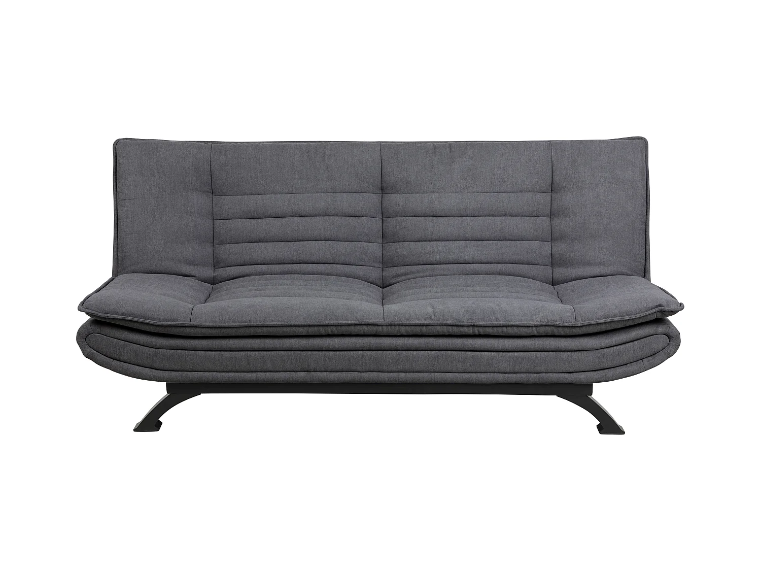 Fanny Schlafsofa dunkelgrau, Metall schwarz.