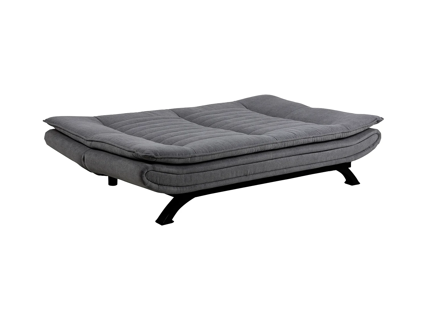 Fanny Schlafsofa dunkelgrau, Metall schwarz.