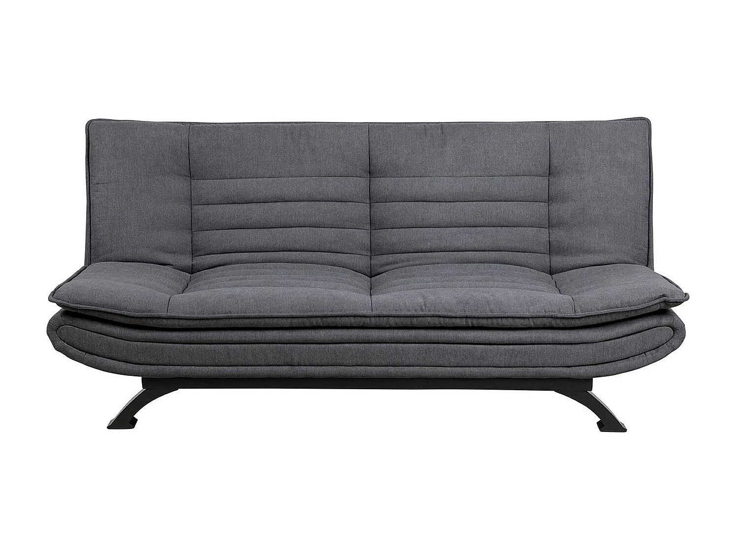 Fanny Canapé-lit gris foncé, métal noir.