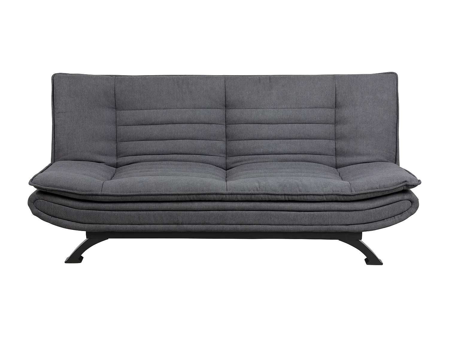 Fanny Canapé-lit gris foncé, métal noir.