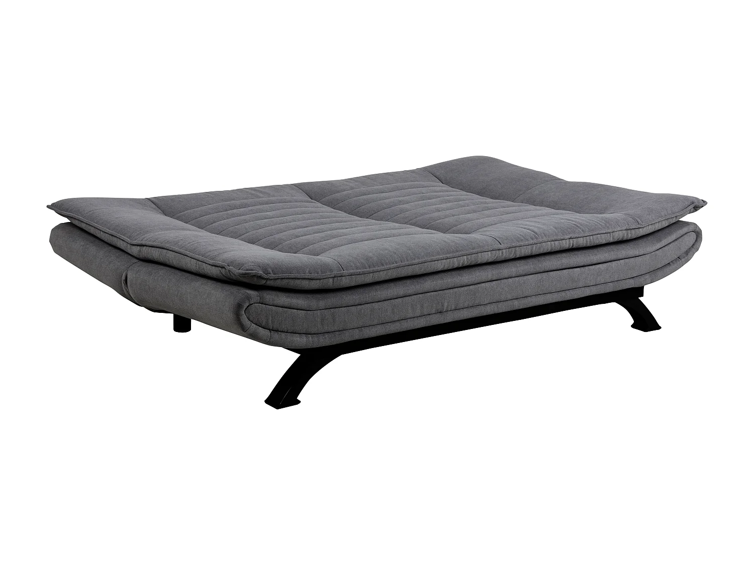 Fanny Canapé-lit gris foncé, métal noir.