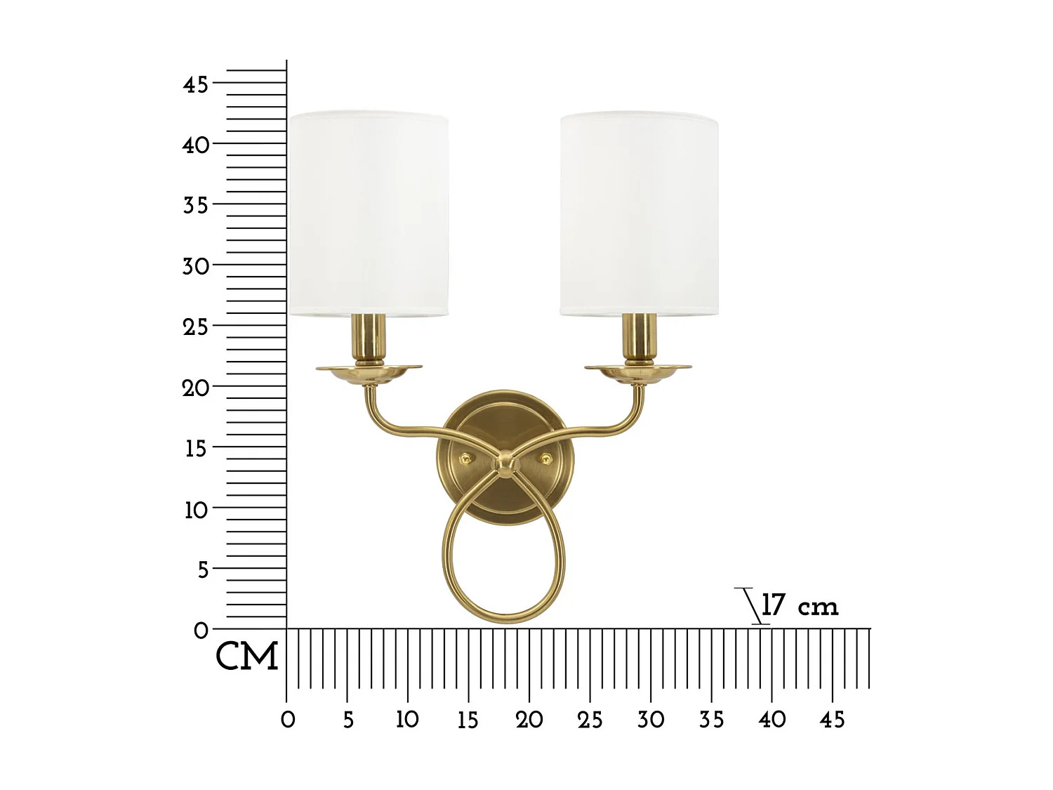 Applique MF911, Blanc, 35,5x17x43 cm, Seven Design