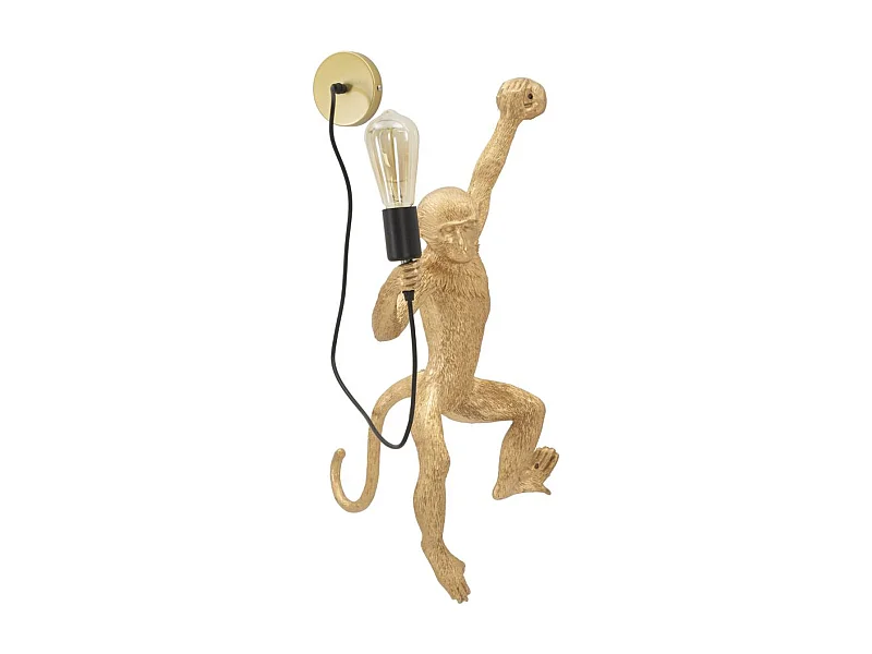 Wandlamp Aap 5, Goud, 32x32x64 cm, Epikasa