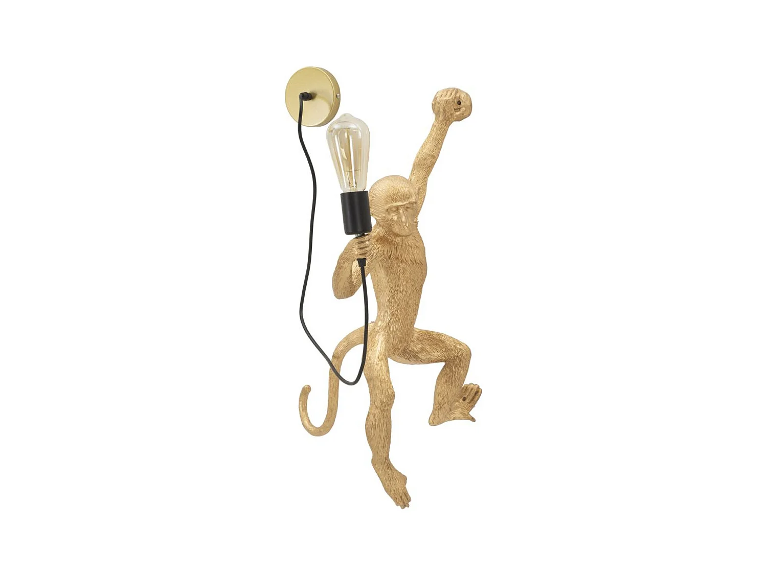 Wandlamp Aap 5, Goud, 32x32x64 cm, Epikasa